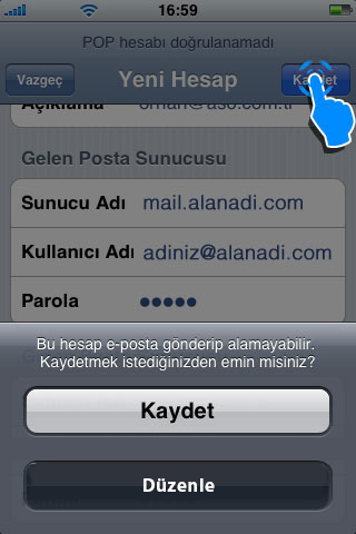 mail ayarları